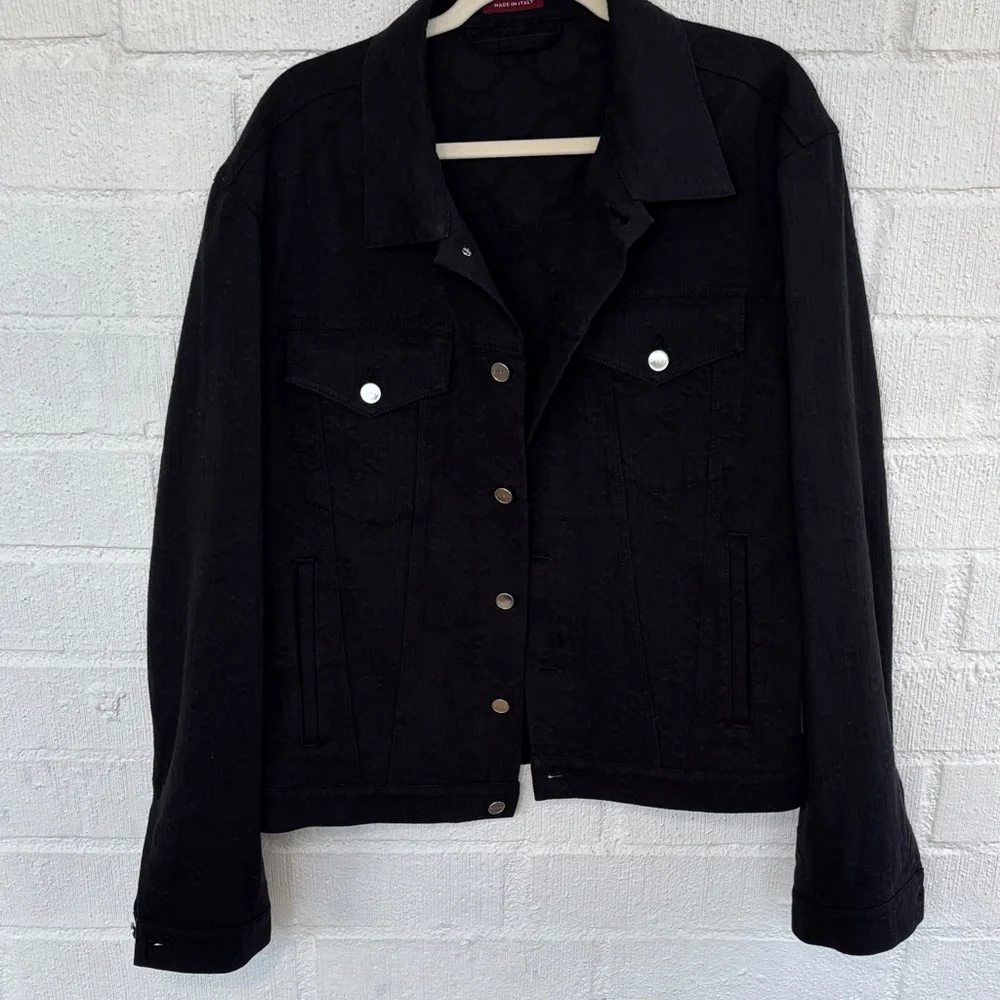 Gucci GG Logo Denim Jacquard jacket sz 54/XXL
